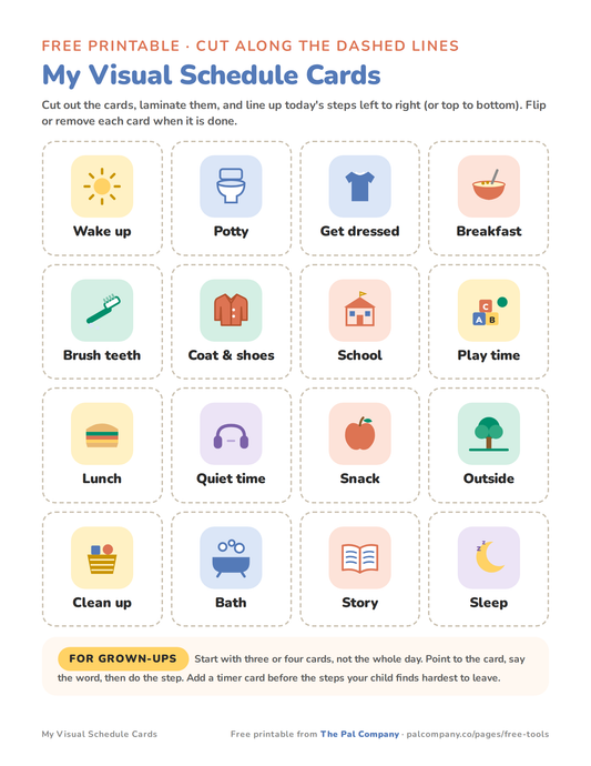 Batroom Routine Visual Bedtime Pass for Kids (Free Printable) – The Pal Company