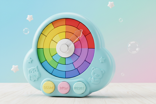 Rainbow visual timer helping kids with ADHD see time passing
