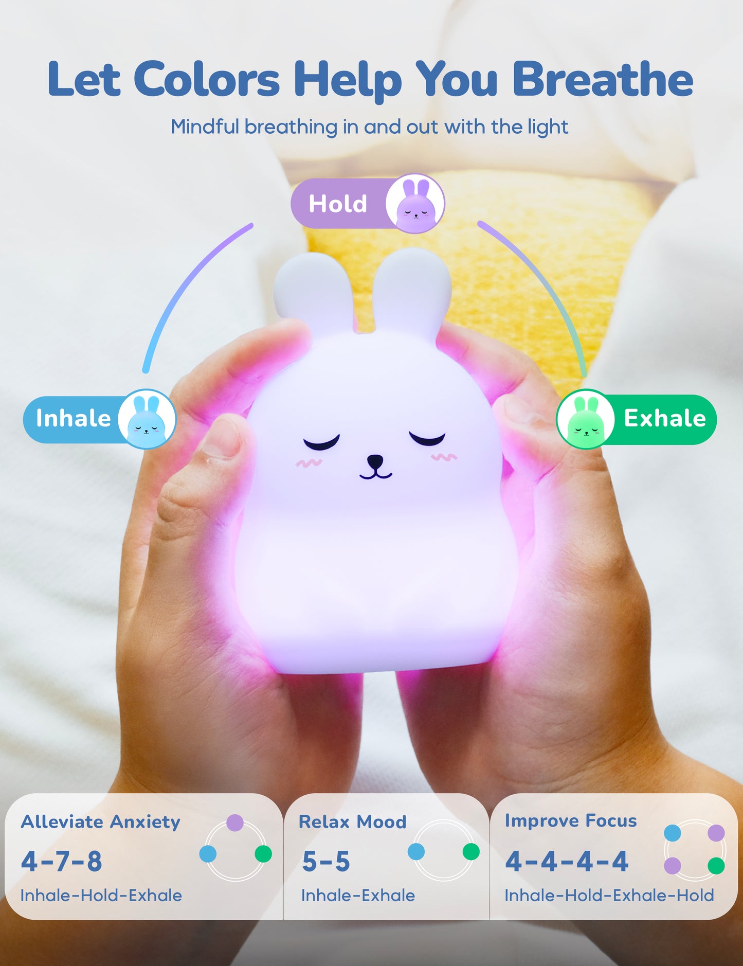 Breathing Pal Mini - 'Bonnie' The Bunny – night light (view 2)