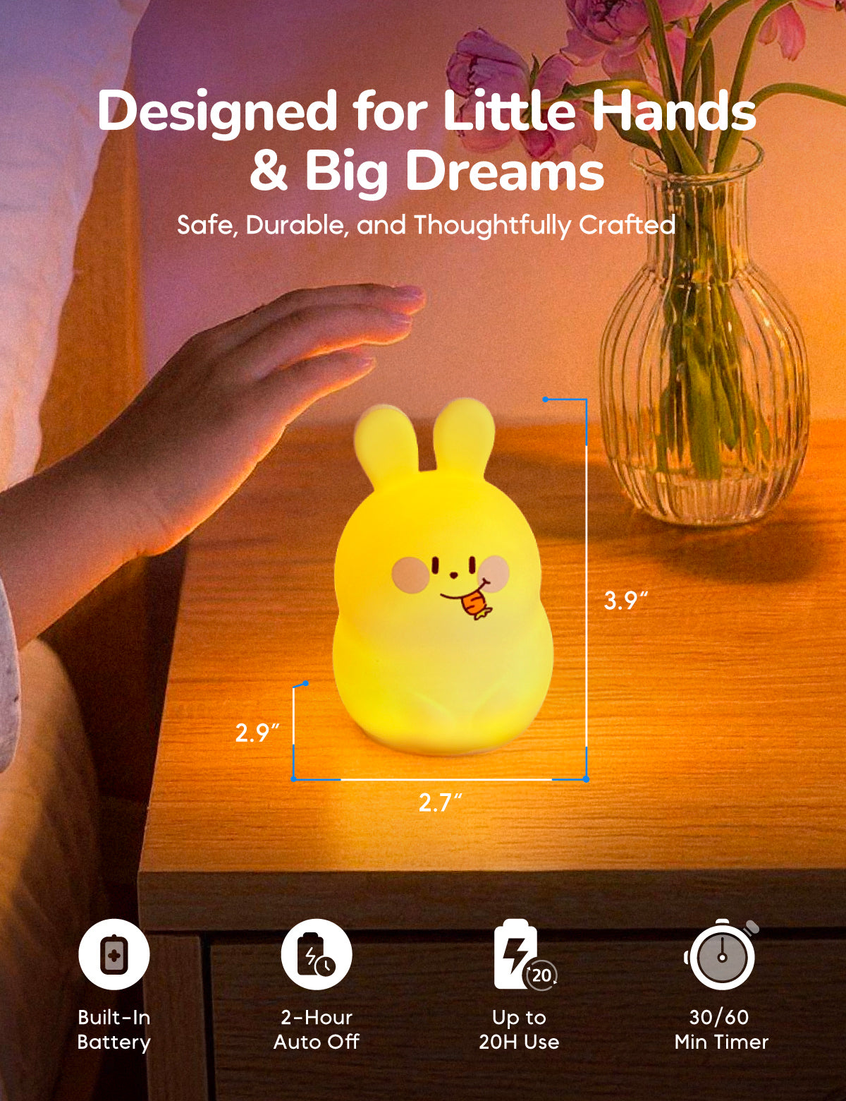Slumber Pal Mini - 'Bonnie' The Bunny – night light (view 7)