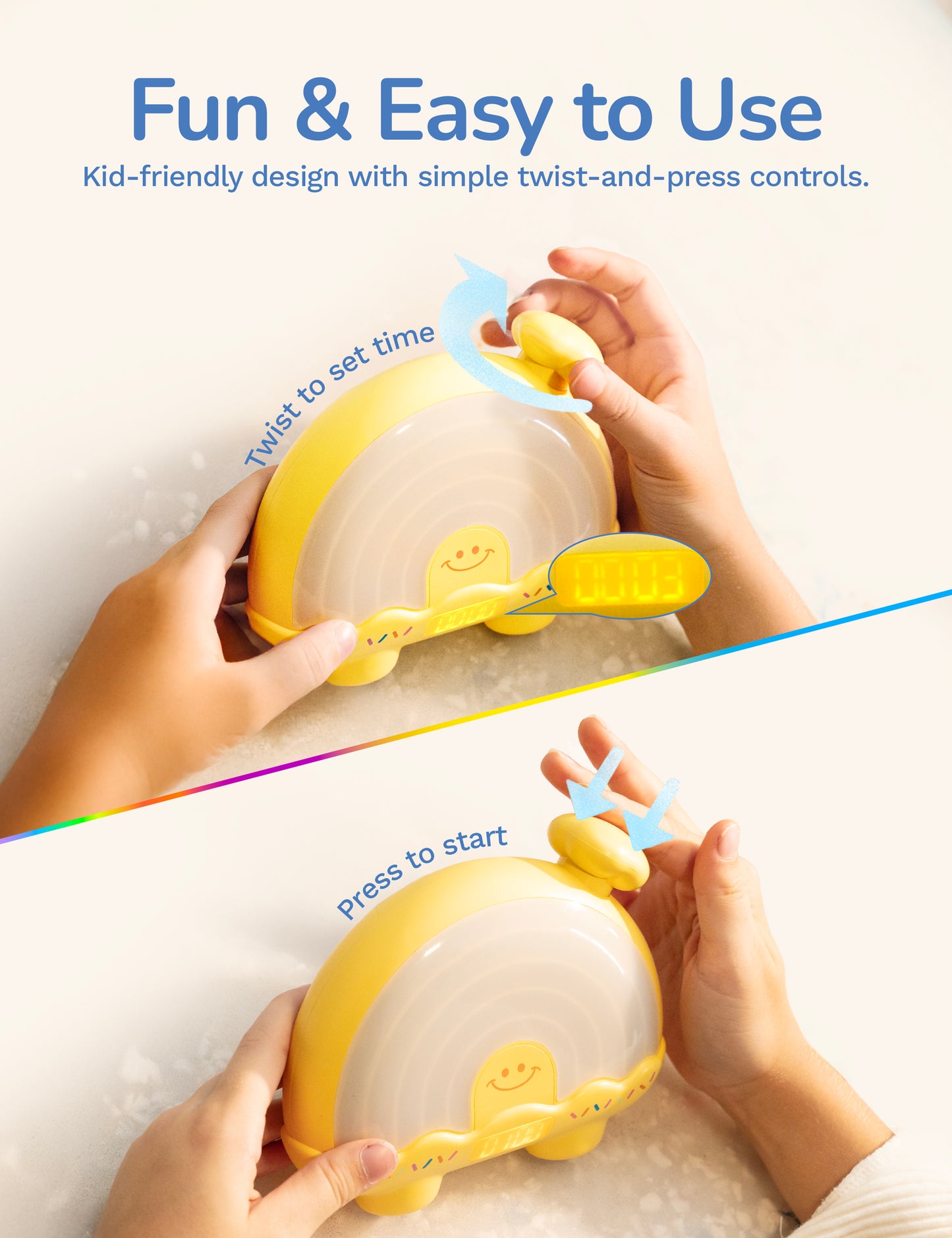 Timer Pal - Rainbow Visual Timer - Yellow – visual timer (view 5)