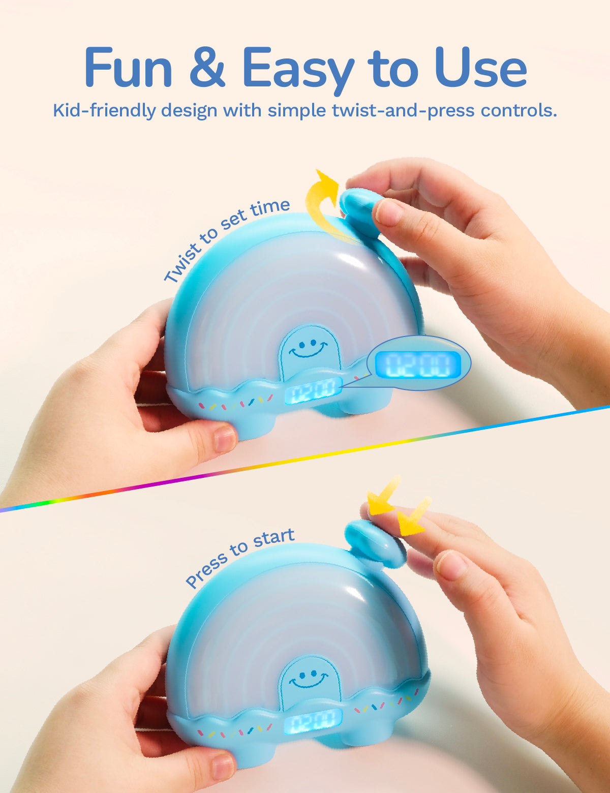 Timer Pal - Rainbow Visual Timer - Blue – visual timer (view 5)